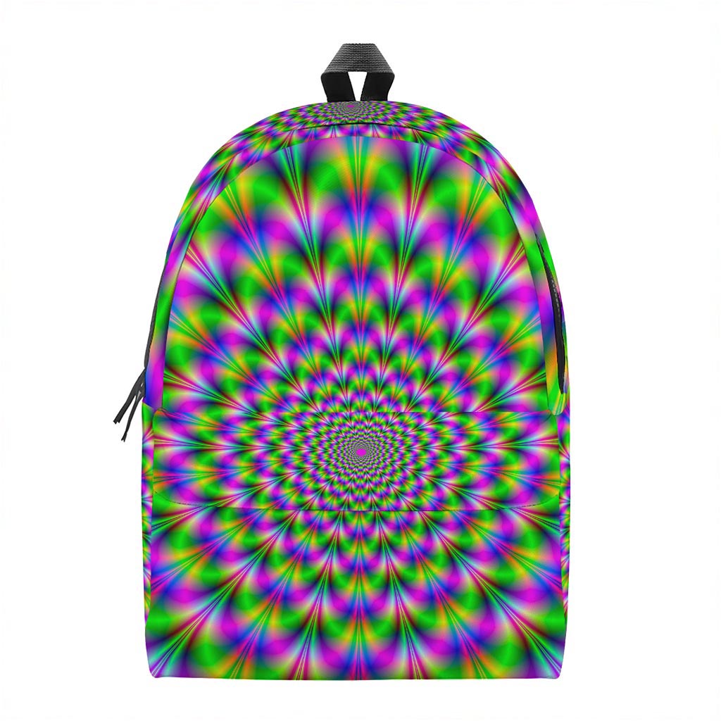 Neon Psychedelic Optical Illusion Backpack