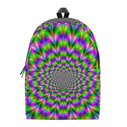 Neon Psychedelic Optical Illusion Backpack
