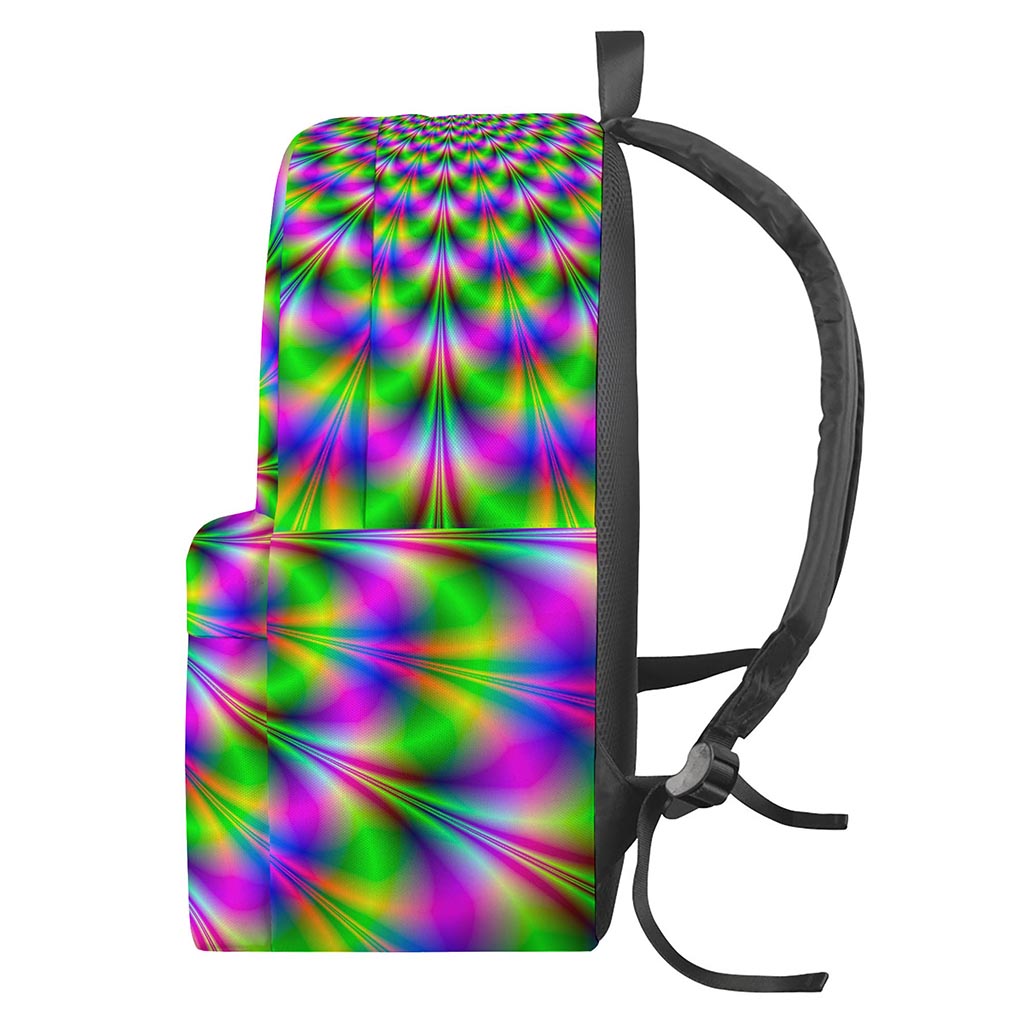 Neon Psychedelic Optical Illusion Backpack