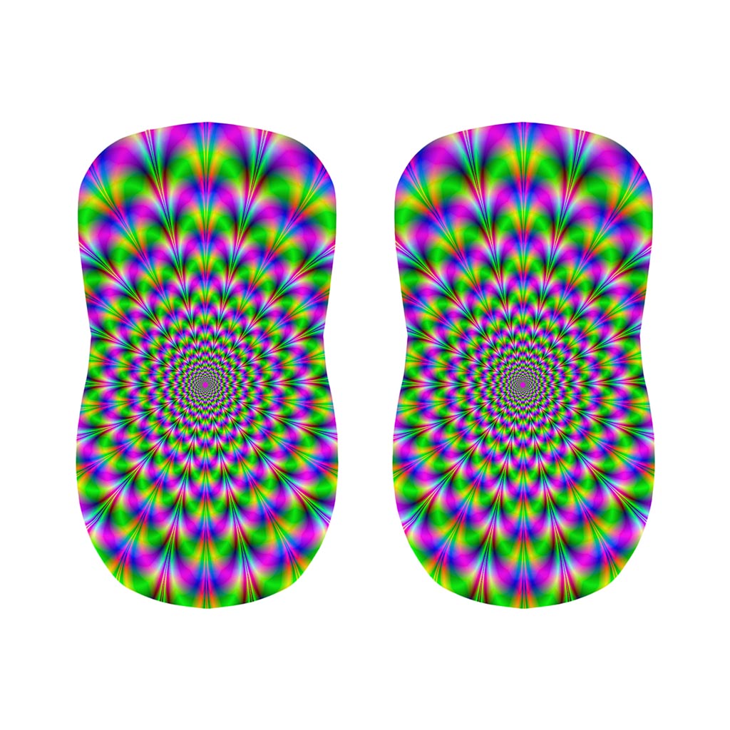 Neon Psychedelic Optical Illusion Bar Stool Covers
