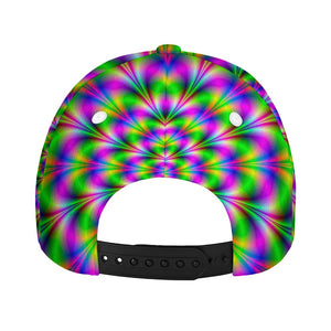 Neon Psychedelic Optical Illusion Baseball Cap