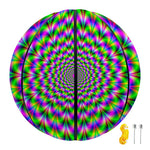 Neon Psychedelic Optical Illusion Basketball