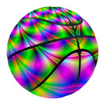 Neon Psychedelic Optical Illusion Basketball
