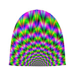 Neon Psychedelic Optical Illusion Beanie