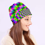 Neon Psychedelic Optical Illusion Beanie
