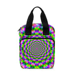 Neon Psychedelic Optical Illusion Bible Tote Bag