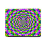 Neon Psychedelic Optical Illusion Bifold Wallet