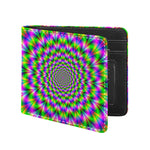 Neon Psychedelic Optical Illusion Bifold Wallet