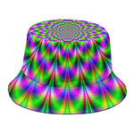 Neon Psychedelic Optical Illusion Bucket Hat