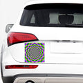 Neon Psychedelic Optical Illusion Car Sticker