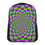 Neon Psychedelic Optical Illusion Casual Backpack