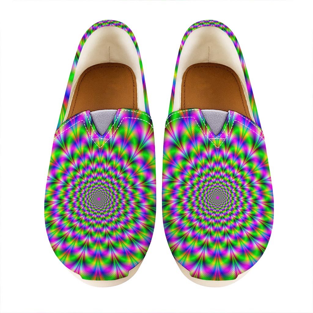 Neon Psychedelic Optical Illusion Casual Shoes