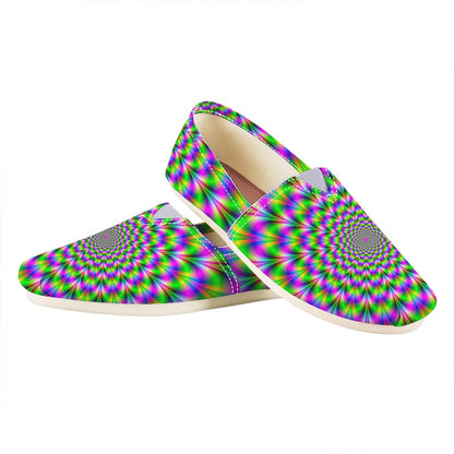 Neon Psychedelic Optical Illusion Casual Shoes