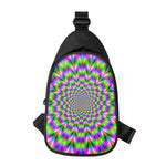 Neon Psychedelic Optical Illusion Chest Bag
