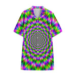 Neon Psychedelic Optical Illusion Cotton Hawaiian Shirt