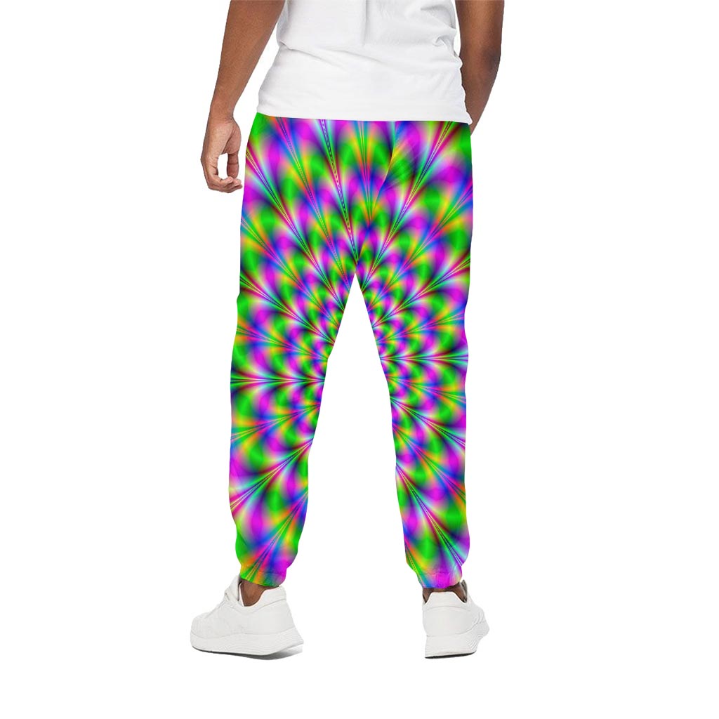 Neon Psychedelic Optical Illusion Cotton Pants