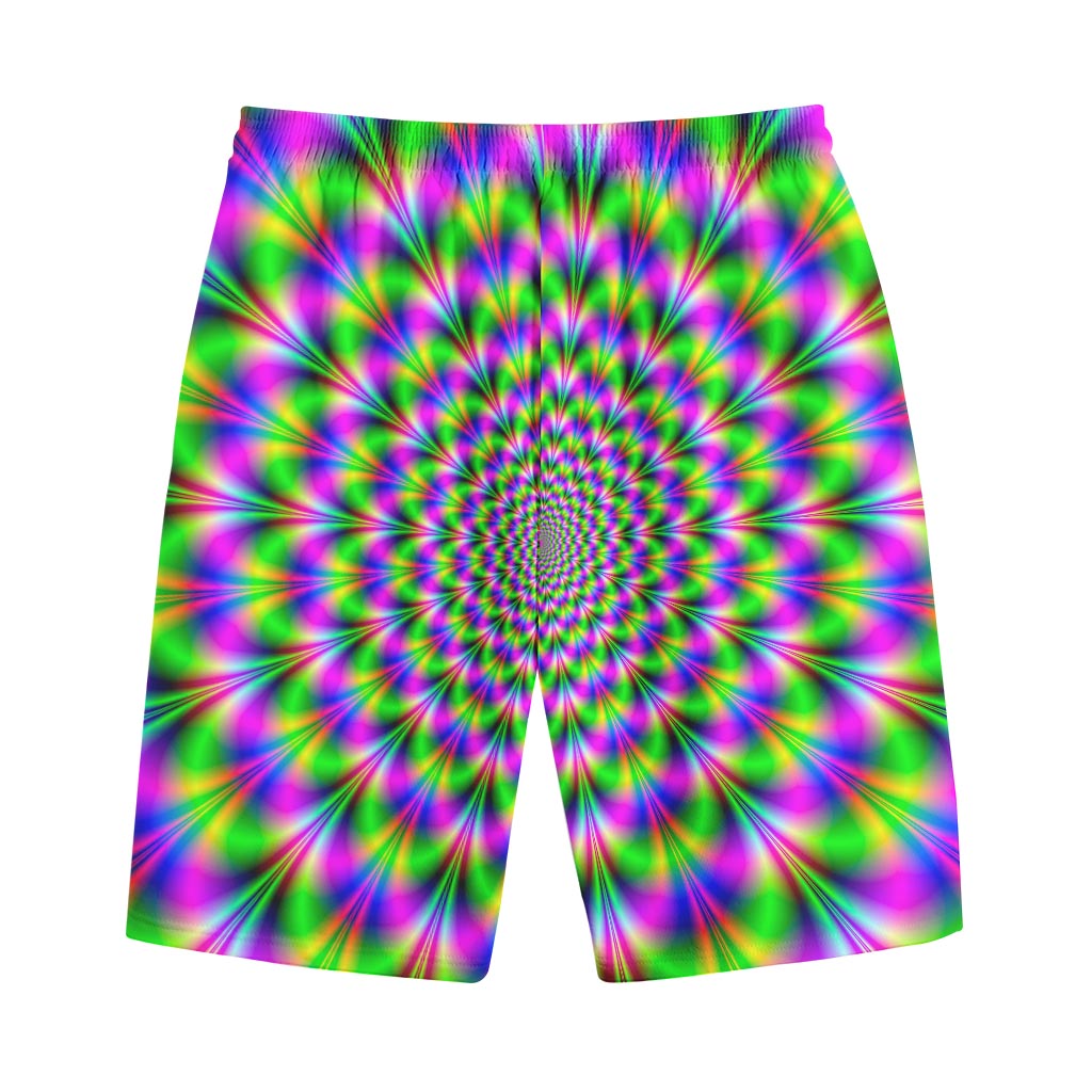 Neon Psychedelic Optical Illusion Cotton Shorts