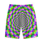 Neon Psychedelic Optical Illusion Cotton Shorts