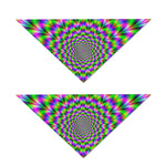 Neon Psychedelic Optical Illusion Dog Bandana