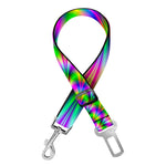 Neon Psychedelic Optical Illusion Dog Seat Belt