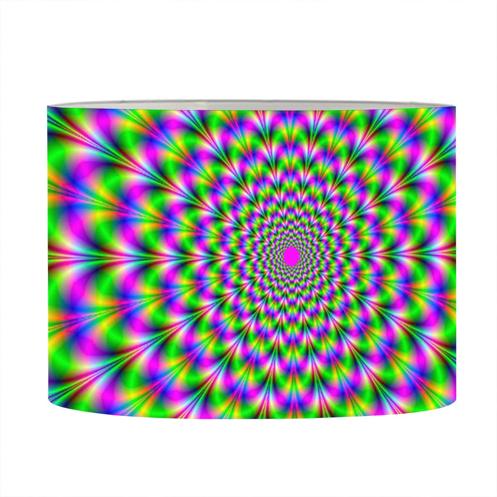 Neon Psychedelic Optical Illusion Drum Lamp Shade
