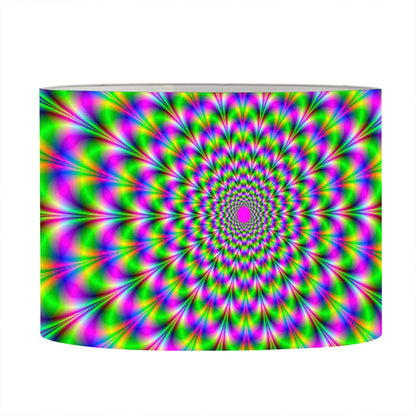 Neon Psychedelic Optical Illusion Drum Lamp Shade