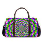 Neon Psychedelic Optical Illusion Duffle Bag