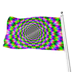 Neon Psychedelic Optical Illusion Flag