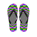 Neon Psychedelic Optical Illusion Flip Flops