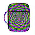 Neon Psychedelic Optical Illusion Front Pocket Bible Bag