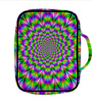 Neon Psychedelic Optical Illusion Front Pocket Bible Bag