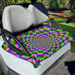 Neon Psychedelic Optical Illusion Golf Cart Seat Cover