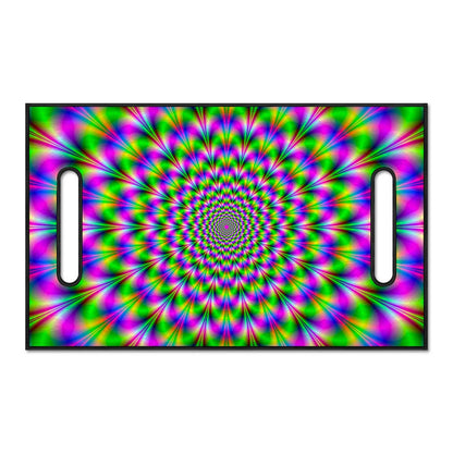 Neon Psychedelic Optical Illusion Golf Cart Seat Cover