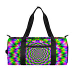 Neon Psychedelic Optical Illusion Gym Bag