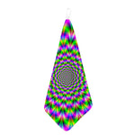 Neon Psychedelic Optical Illusion Hand Towel