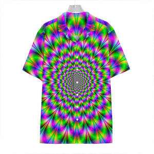 Neon Psychedelic Optical Illusion Hawaiian Shirt