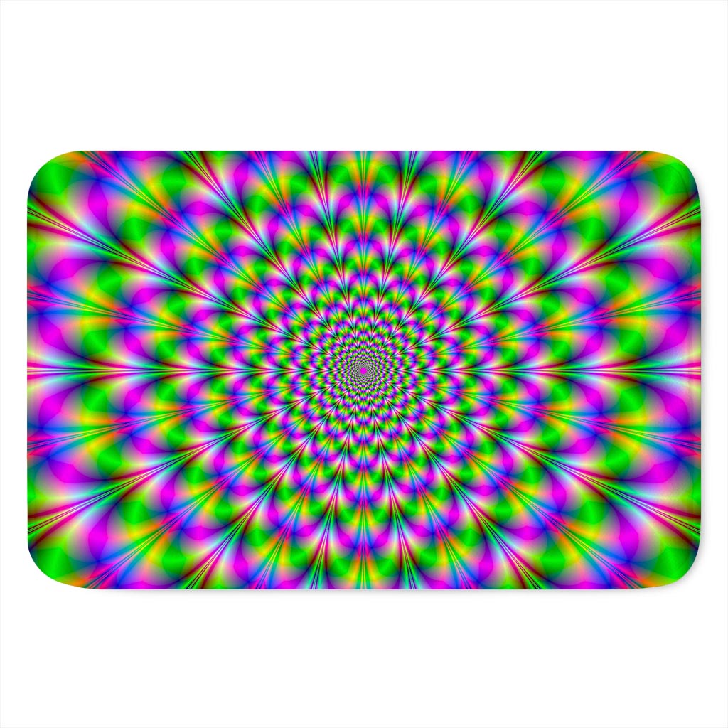 Neon Psychedelic Optical Illusion Indoor Door Mat