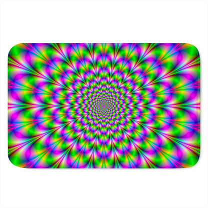 Neon Psychedelic Optical Illusion Indoor Door Mat