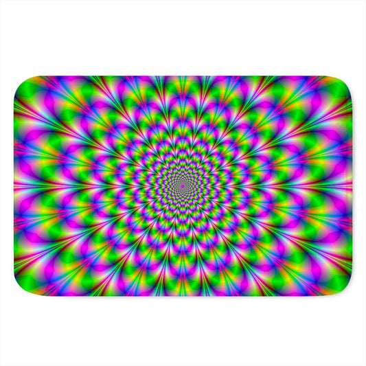 Neon Psychedelic Optical Illusion Indoor Door Mat