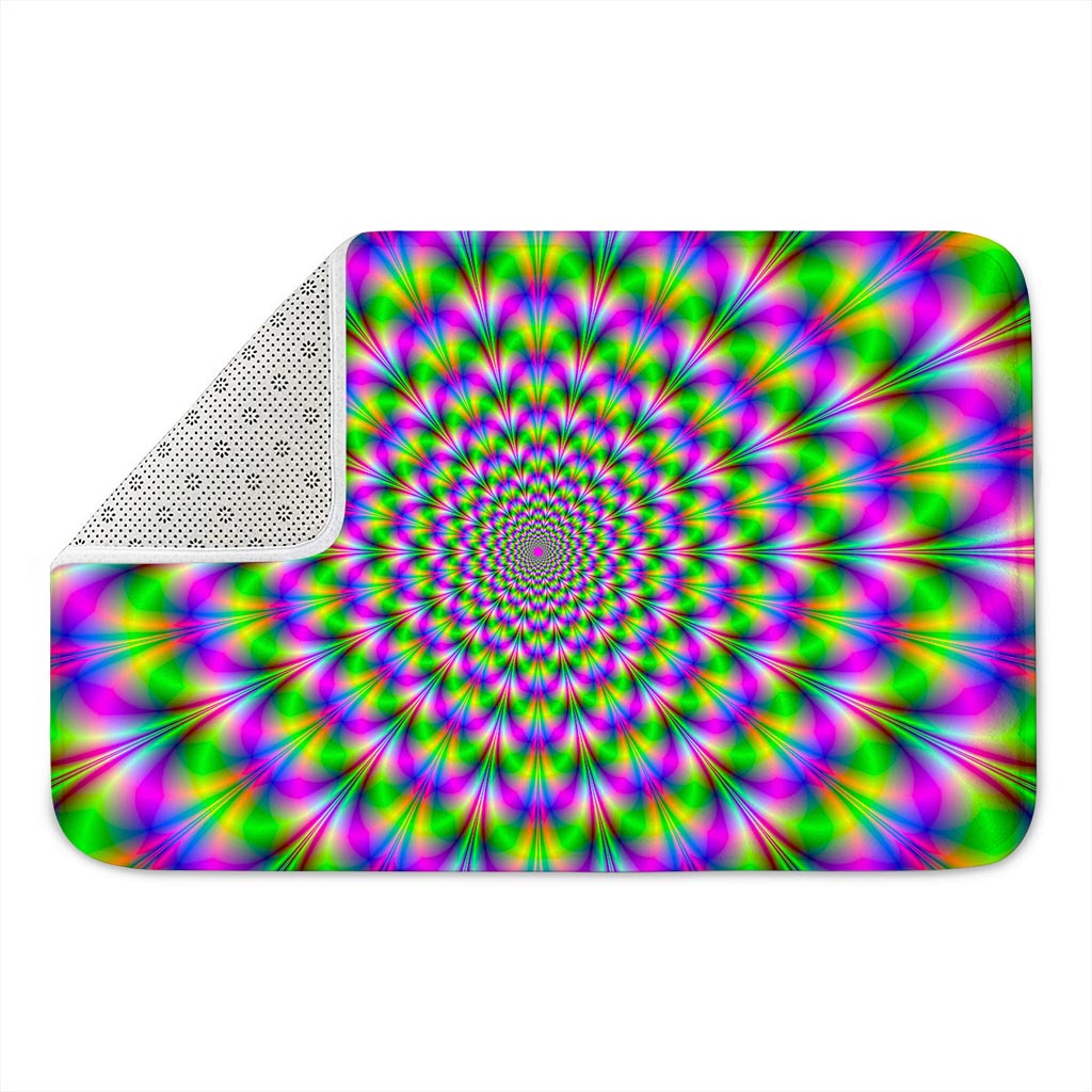 Neon Psychedelic Optical Illusion Indoor Door Mat
