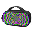 Neon Psychedelic Optical Illusion Portable Cooler Travel Case