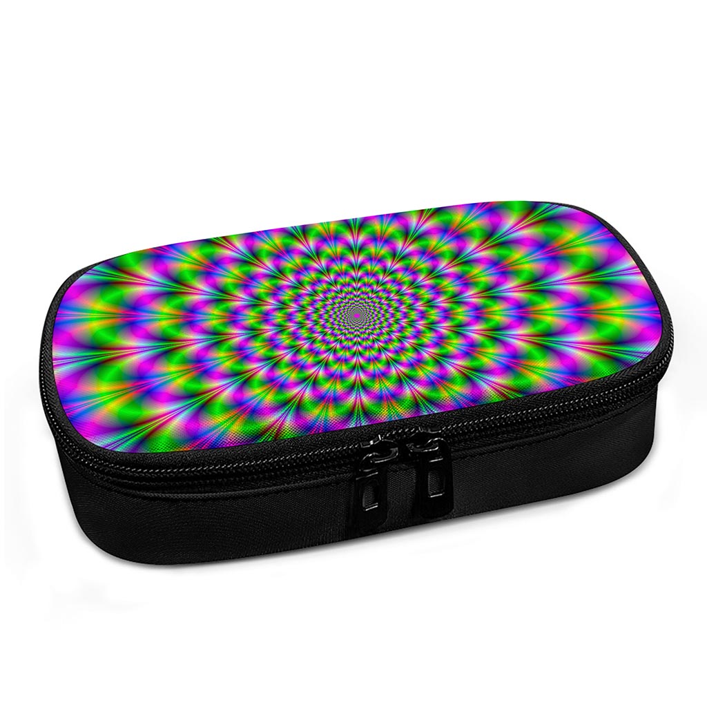 Neon Psychedelic Optical Illusion Insulin Cooler Travel Case