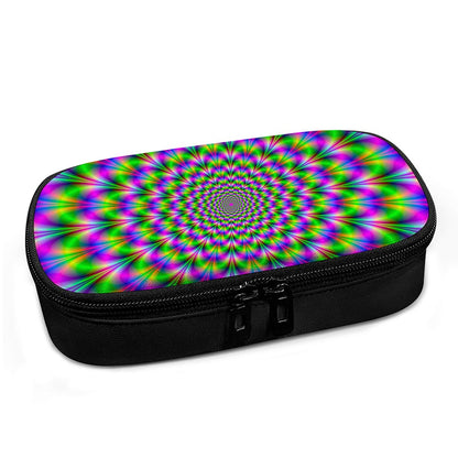 Neon Psychedelic Optical Illusion Insulin Cooler Travel Case