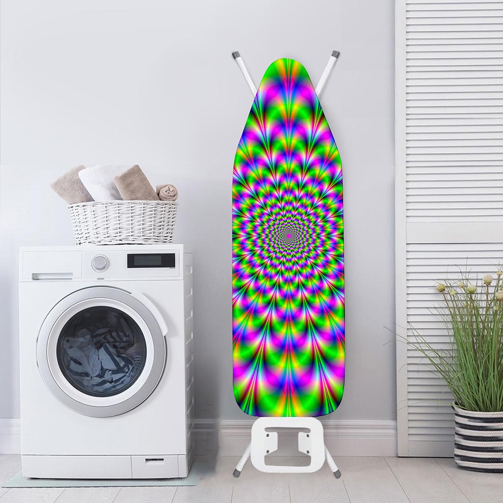 Neon Psychedelic Optical Illusion Ironing Board Cover