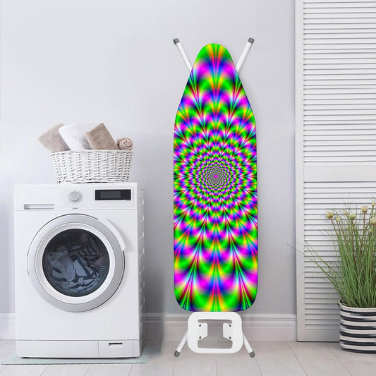 Neon Psychedelic Optical Illusion Ironing Board Cover