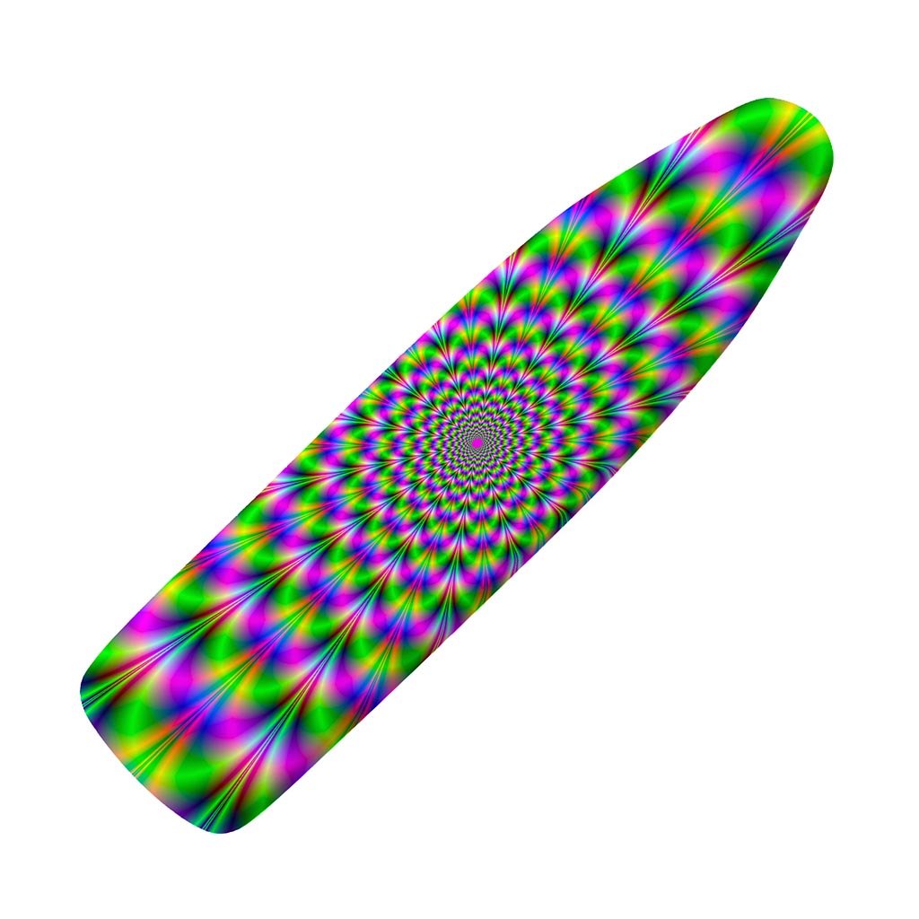 Neon Psychedelic Optical Illusion Ironing Board Cover