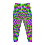 Neon Psychedelic Optical Illusion Jogger Pants