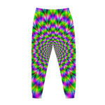Neon Psychedelic Optical Illusion Jogger Pants