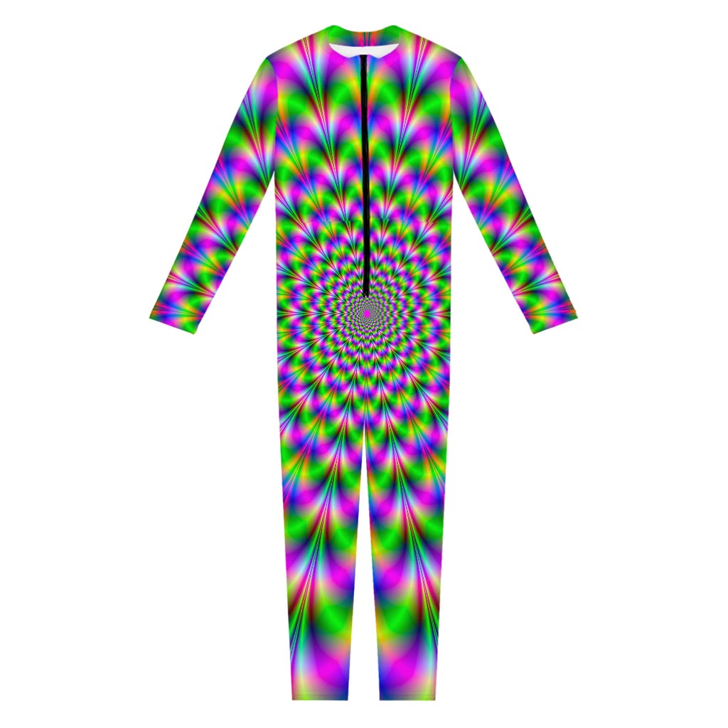 Neon Psychedelic Optical Illusion Jumpsuit