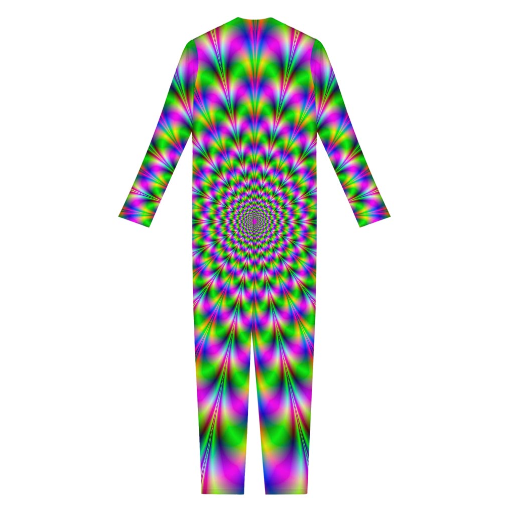 Neon Psychedelic Optical Illusion Jumpsuit